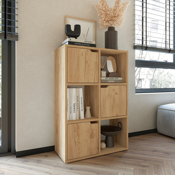 Етажерка BOOKEL в цвят дъб 59.5x27.5x89см