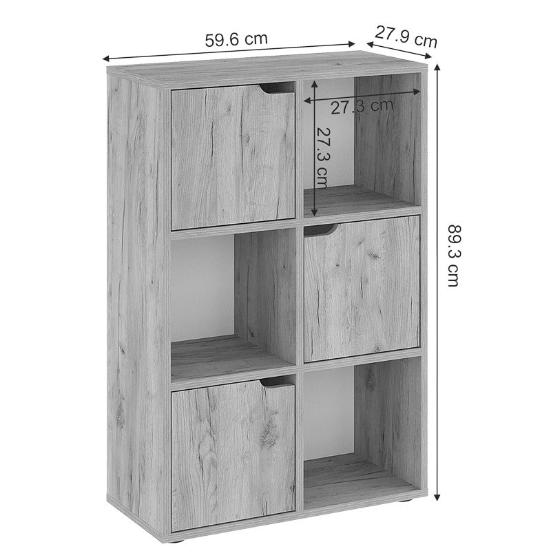 Етажерка BOOKEL в цвят дъб 59.5x27.5x89см