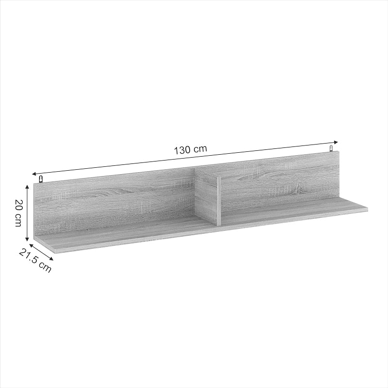 Стенен рафт Drowel  цвят сонома  130x21.6x20cм