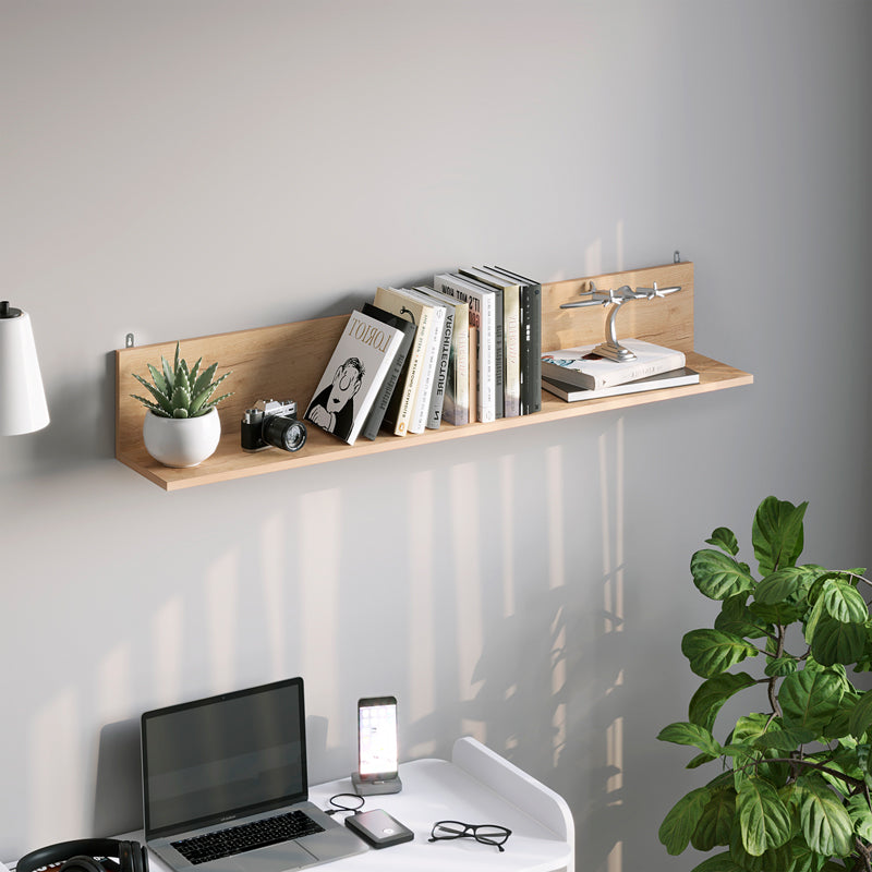 Стенен рафт Drowel в цвят дъб 130x21.6x20см