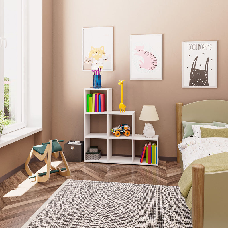 Библиотека schody в бял нюанс 105.5x29.2x107cm