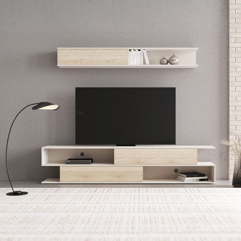 Холна  гарнитура в цвят дъб-крем 240x40x50.4см