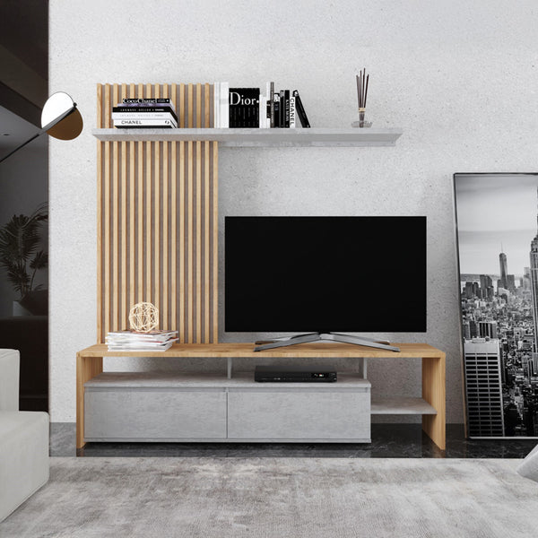 Холна гарнитура NEO  цвят дъб-сив 190x40x200см