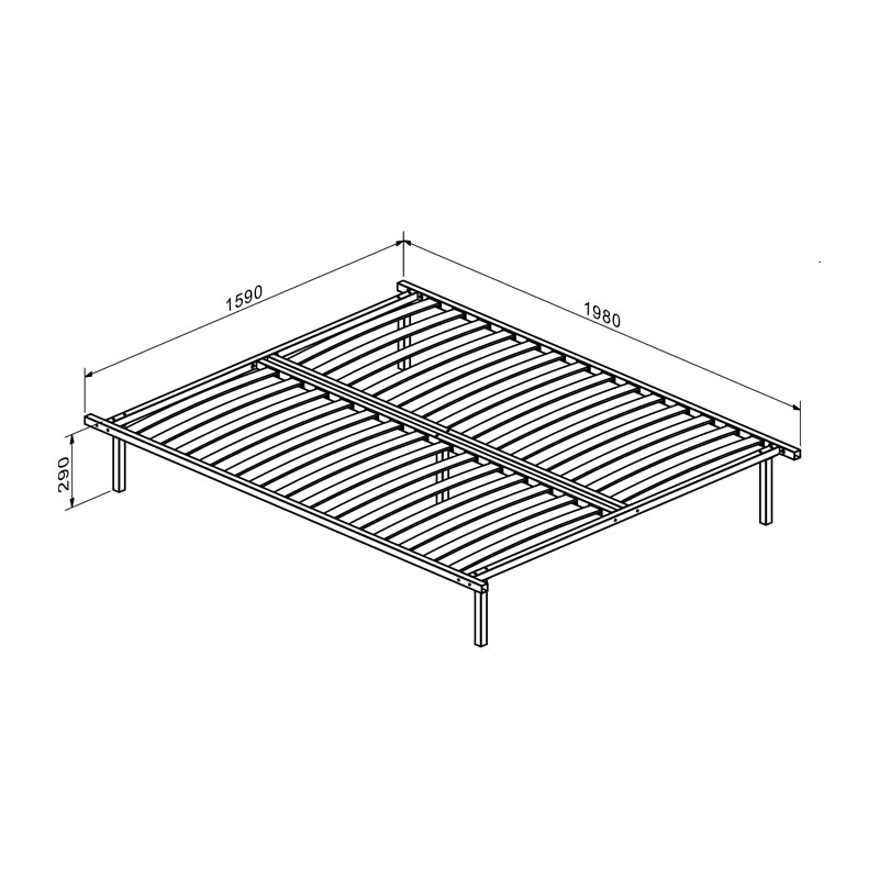 Double bed lucabel cream 160x200cm