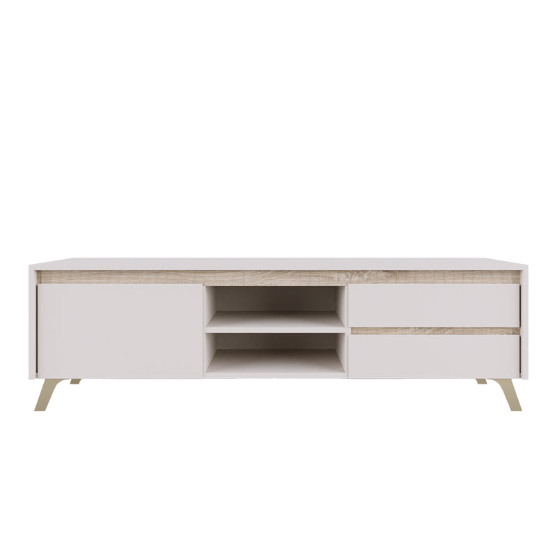 Комплект за хол belka крем с цвят дъб 210x45x152.6см