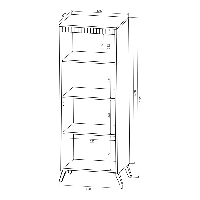 Комплект за хол belka крем с цвят дъб 210x45x152.6см