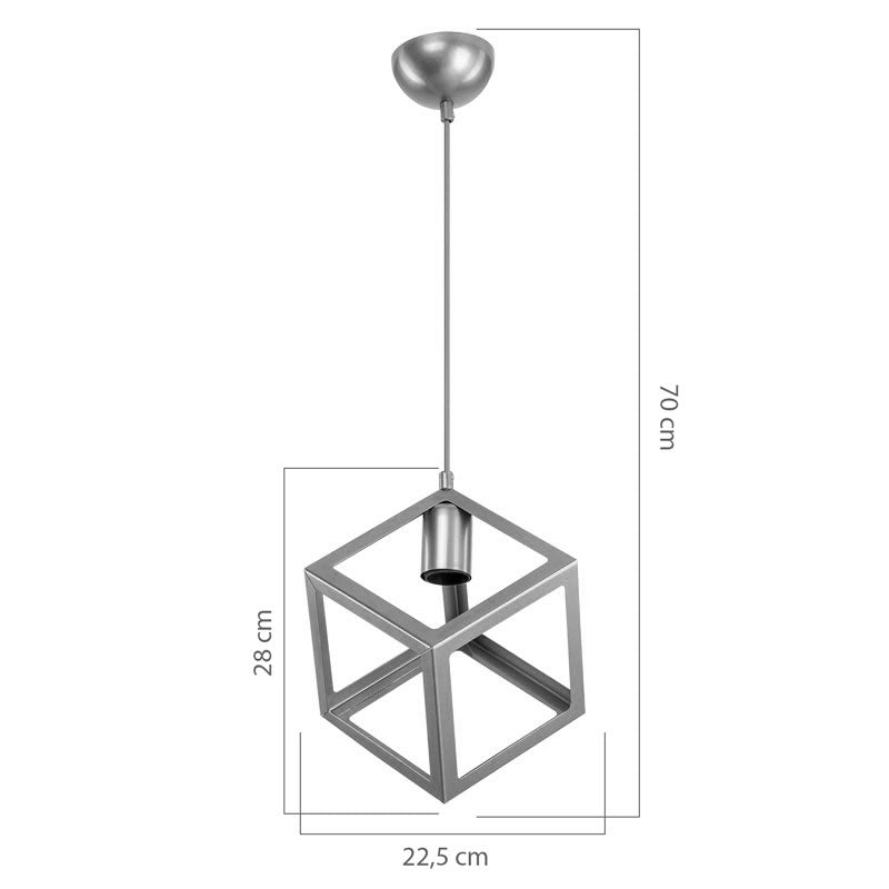 Плафон Deepora E27 бял D20x70см