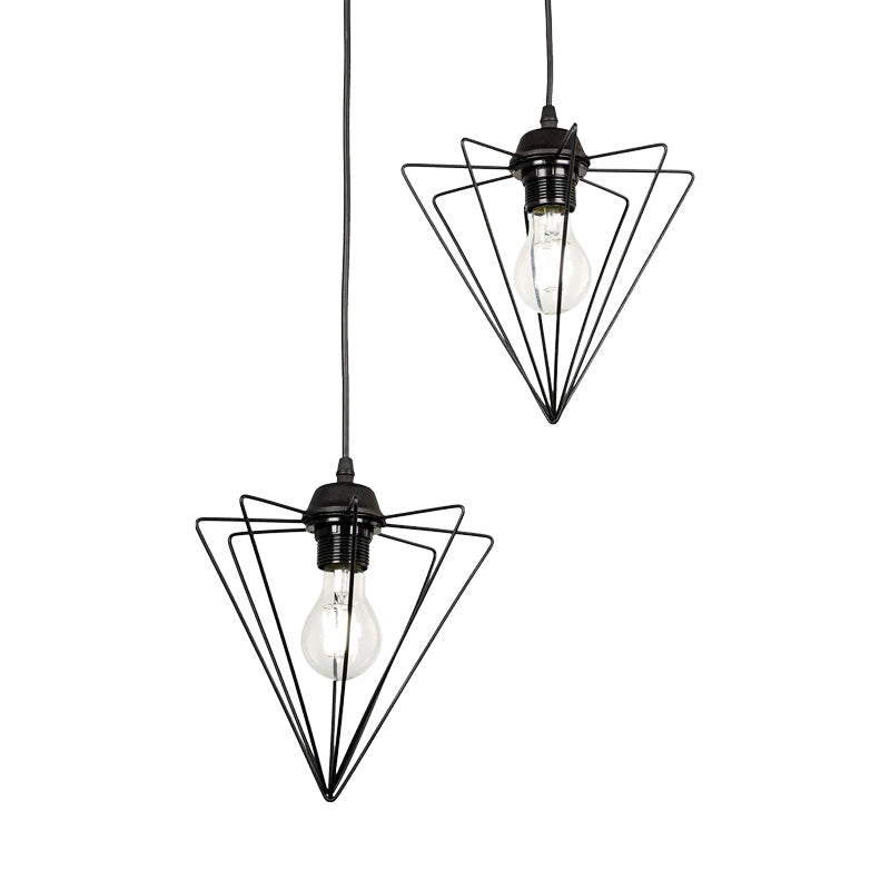 Таванна лампа Tebour Е27 черен метал 30x30x70см