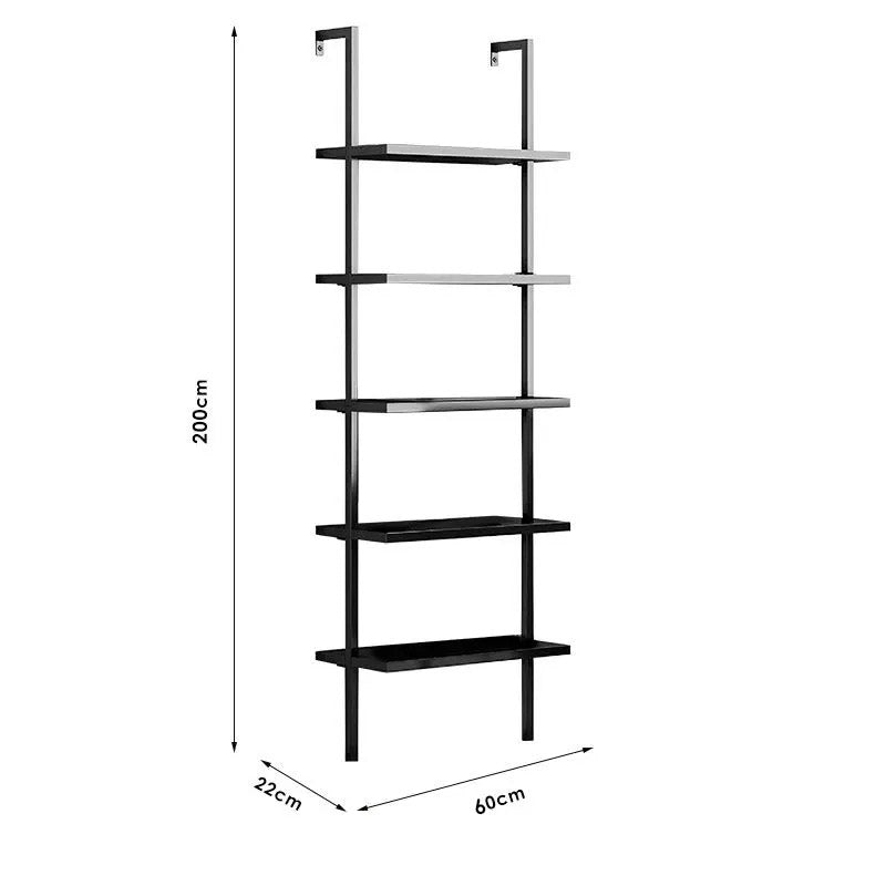 Стенен рафт Harris черен цвят  60x22x200см