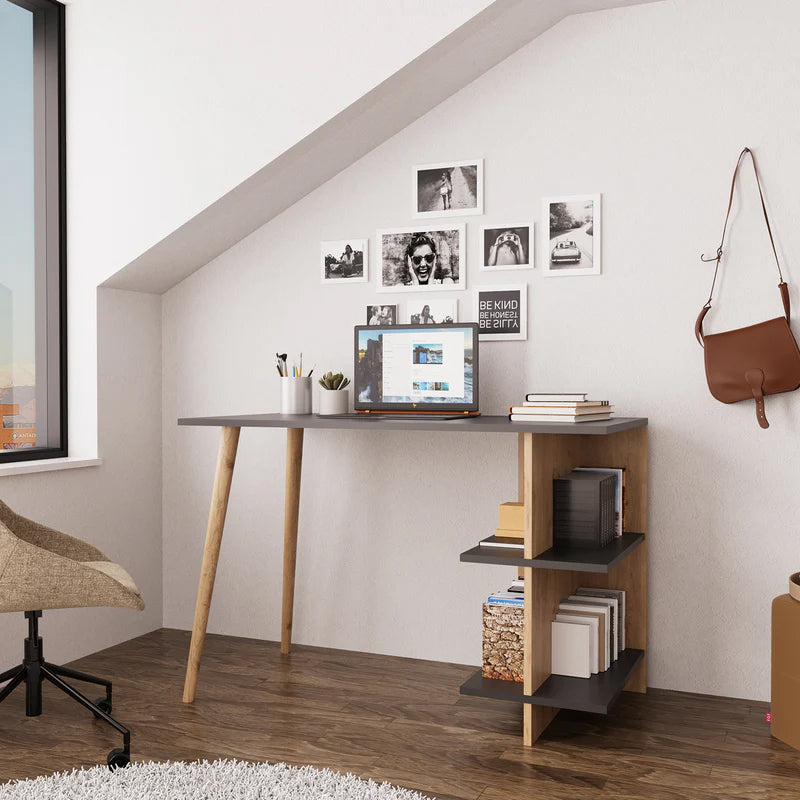 Работно бюро Volet в нюанс дъб-антрацит 114x56x76см