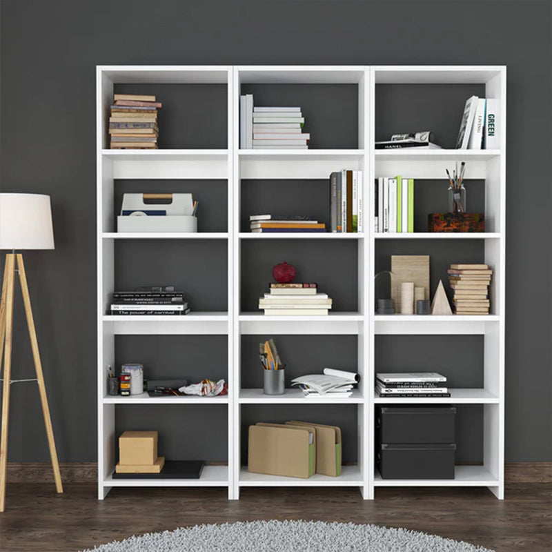 Библиотека Rabuku в бял цвят 146x22x123см