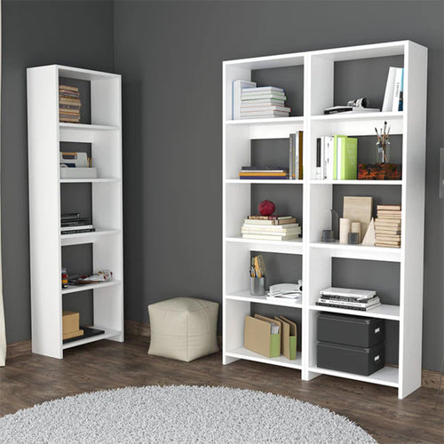 Библиотека Rabuku в бял цвят 146x22x123см
