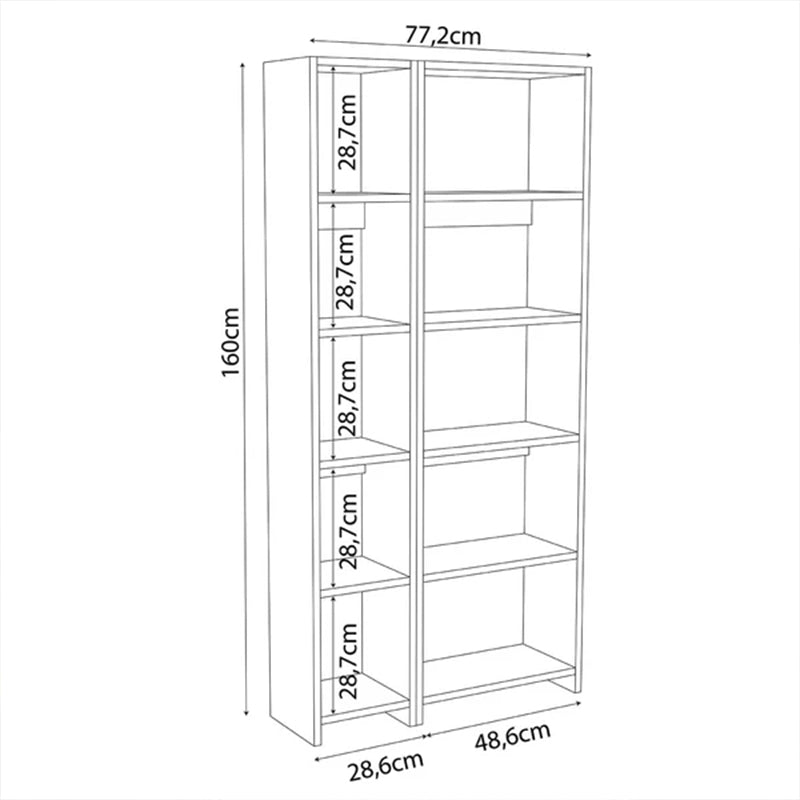 Етажерка Alkathi в нюанс дъб 77x22x160см
