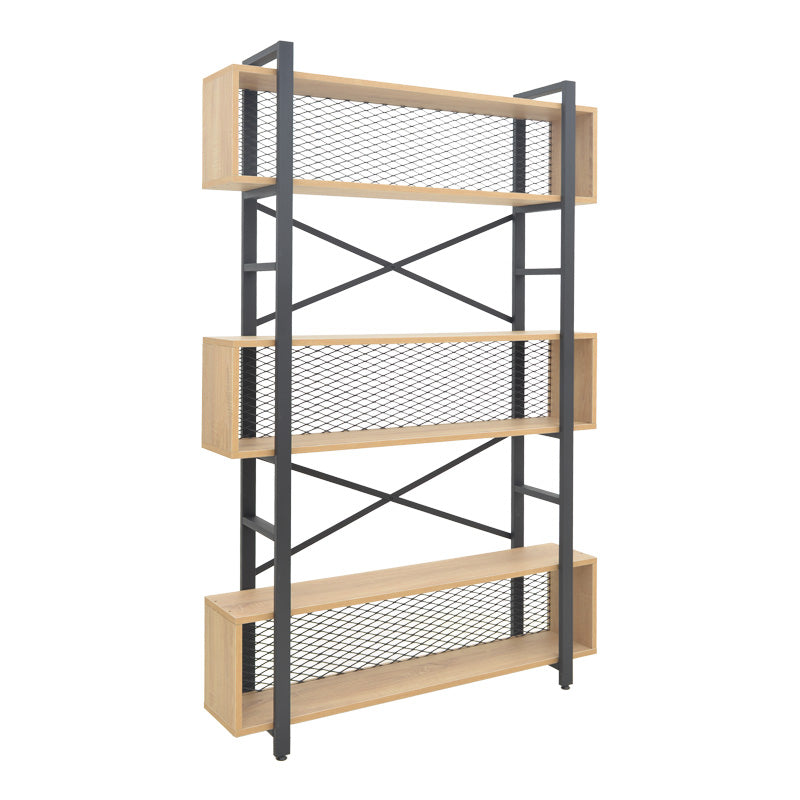 Библиотека Fifer в дъбово-черен нюанс 120x28x185см