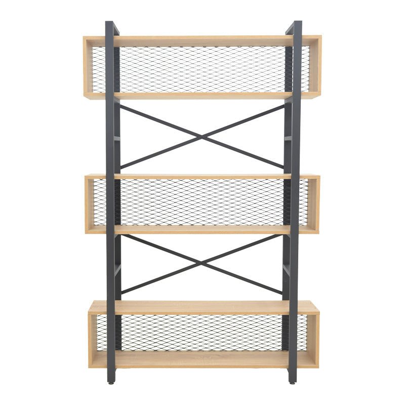 Библиотека Fifer в дъбово-черен нюанс 120x28x185см