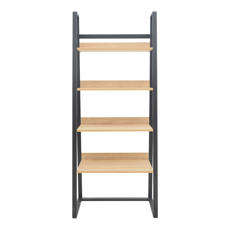 Библиотека Ryder в дъбов-черен цвят 75x36x185см