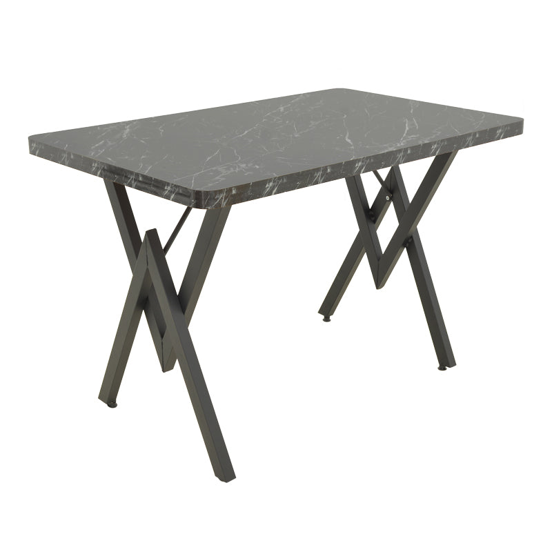 Маса VERTEX с черен мраморен ефект и черни метални крака 110x70x72см