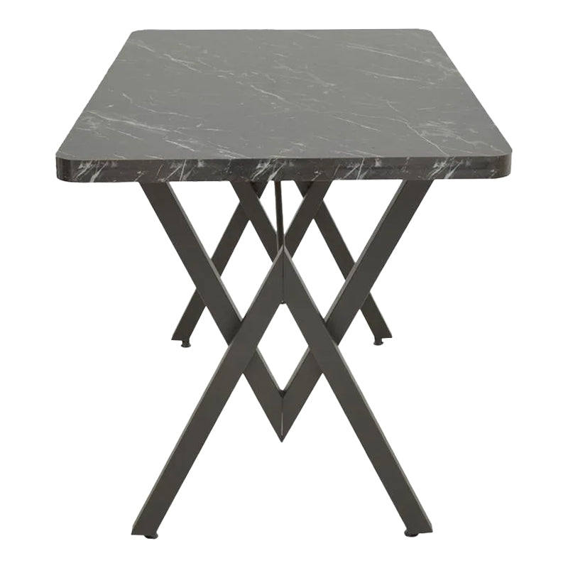 Маса vertex черен мрамор и метал 110x70x72см