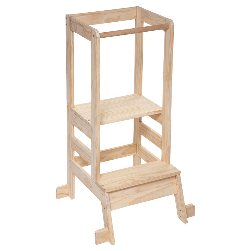 Детска наблюдателна кула Montessori цвят натурален 51x51x90см