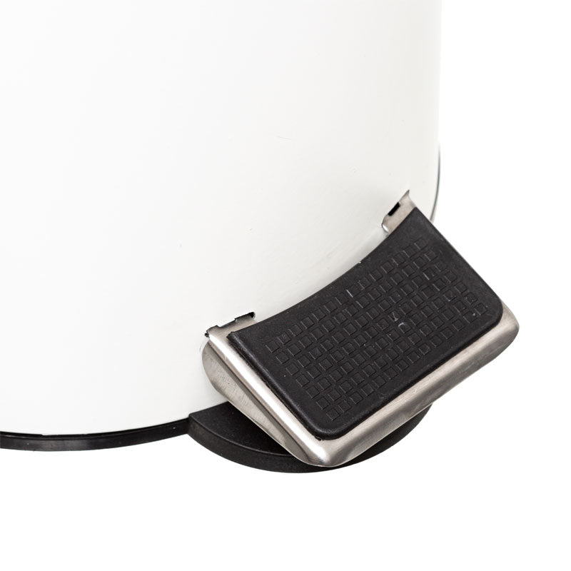 Кош за отпадъци 3l  металик бял-натурален Φ17x24см