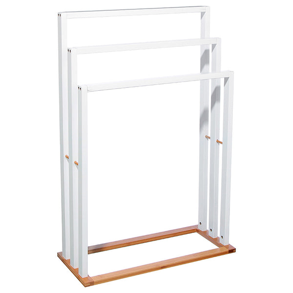 Закачалка за под Tower MDF-бамбук бяло-естествен 55x24x82см