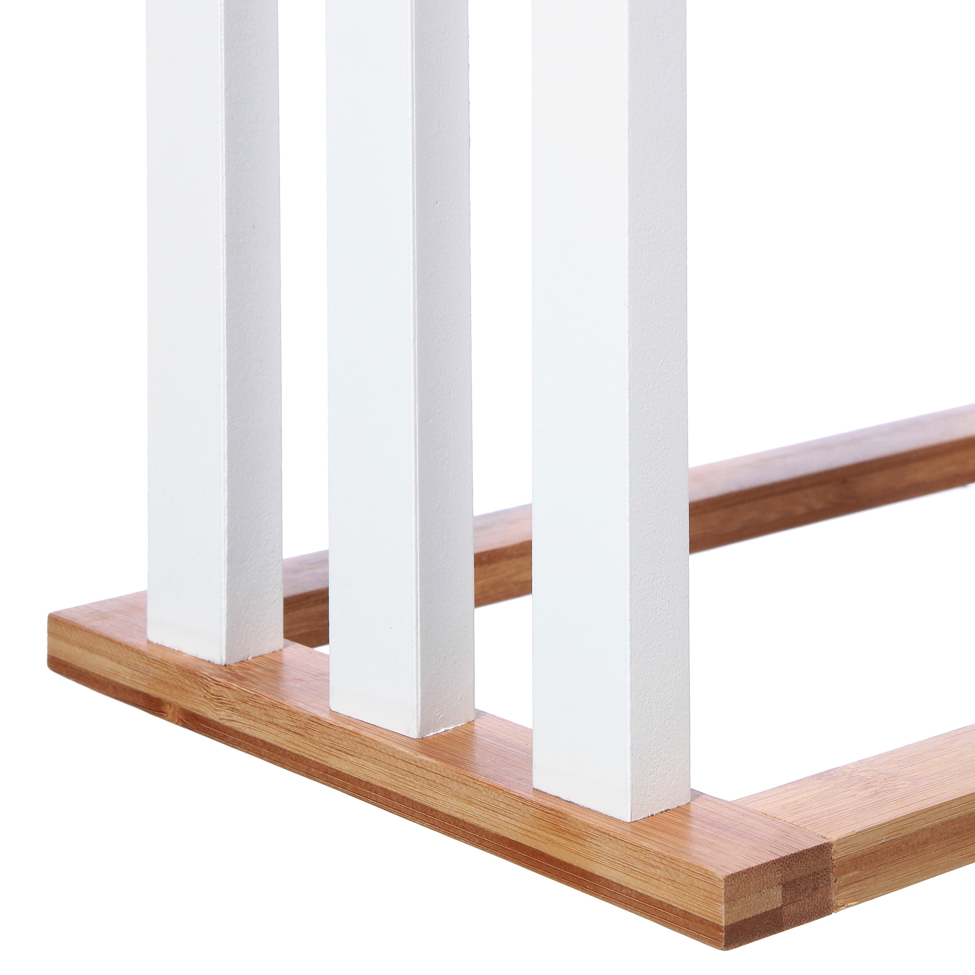 Закачалка за под Tower MDF-бамбук бяло-естествен 55x24x82см