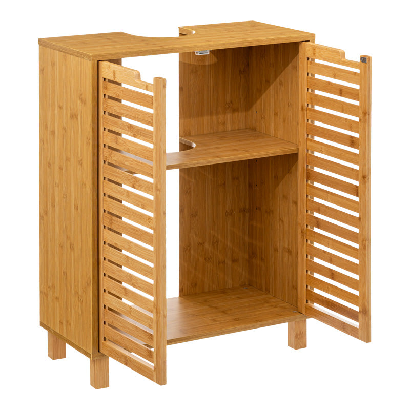 Поставка за баня за мивка Sicela в естествен цвят 60x28x80см