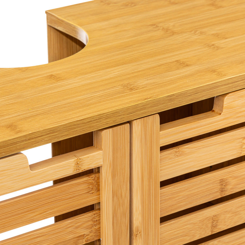 Поставка за баня за мивка Sicela в естествен цвят 60x28x80см