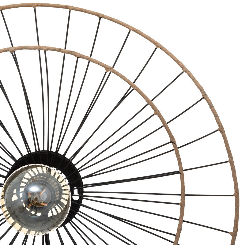 Alara E27 40W златисто-черна стенна лампа D45x11см