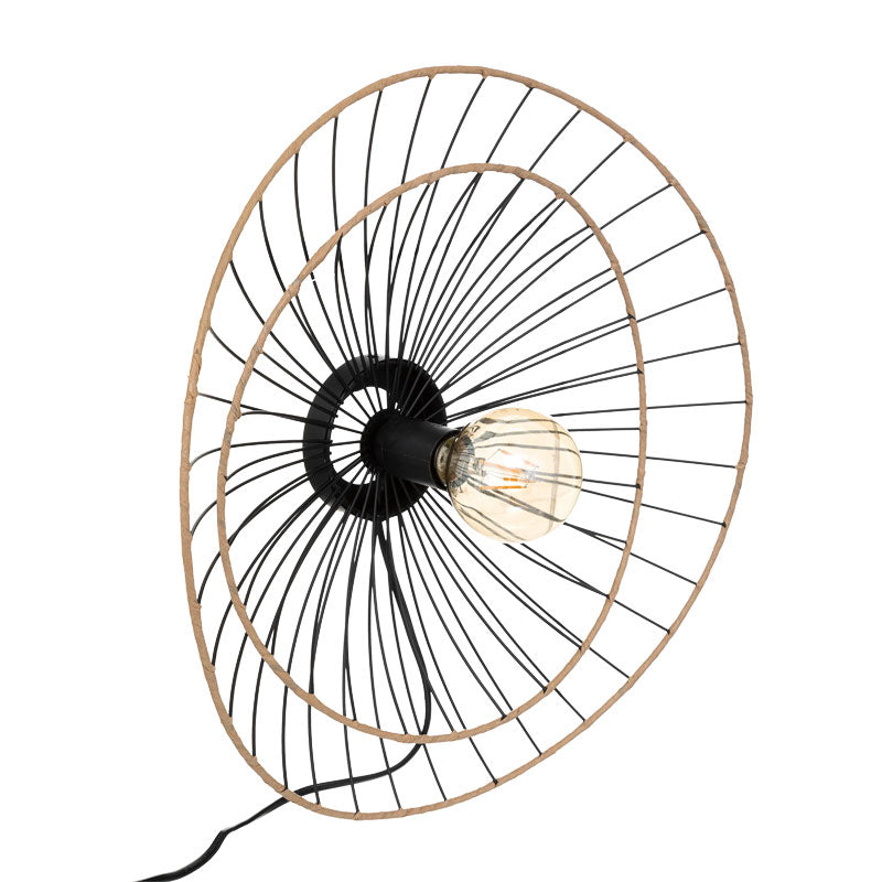 Alara E27 40W златисто-черна стенна лампа D45x11см