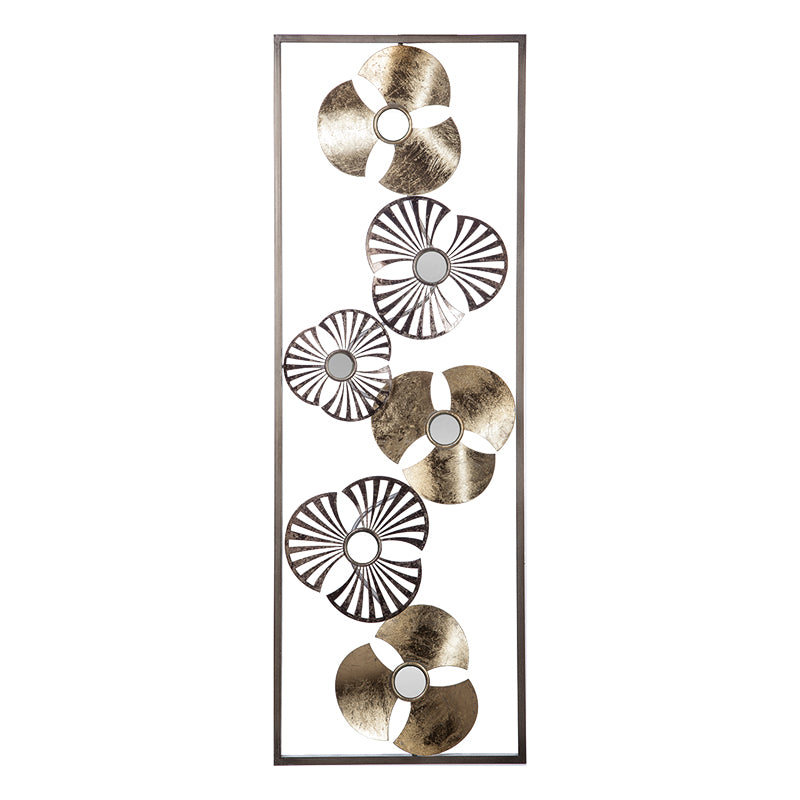 Стенен декор Blomma античен златен метал 31x3.5x90см