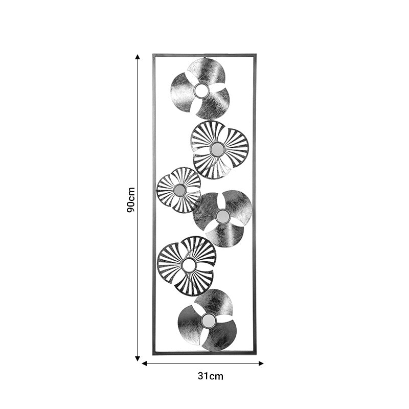Стенен декор Blomma античен златен метал 31x3.5x90см
