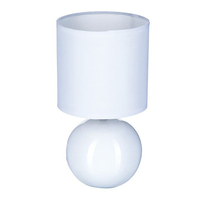 Настолна лампа PWL-1210 E14 60W керамика в цвят бял гланц D13x25cm