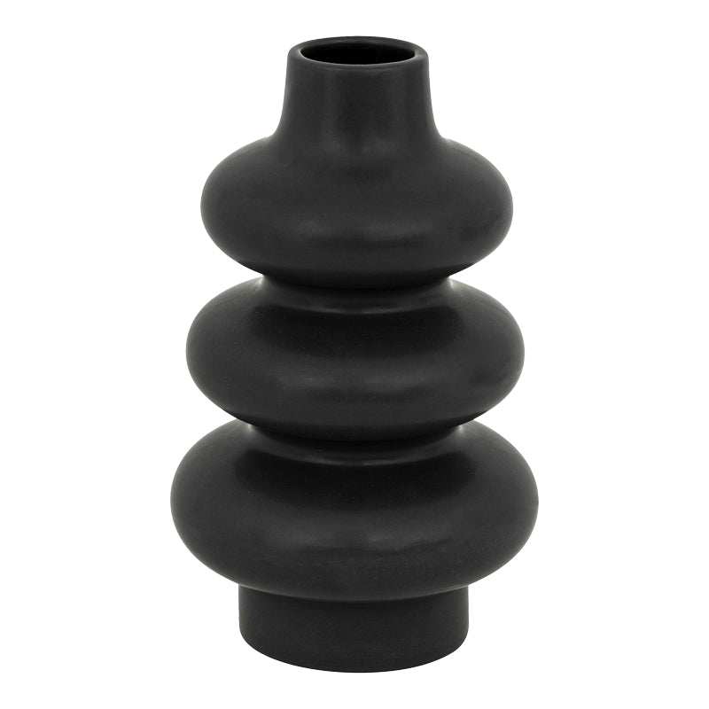 Ваза Zerve керамика в черен цвят d15.2x25см