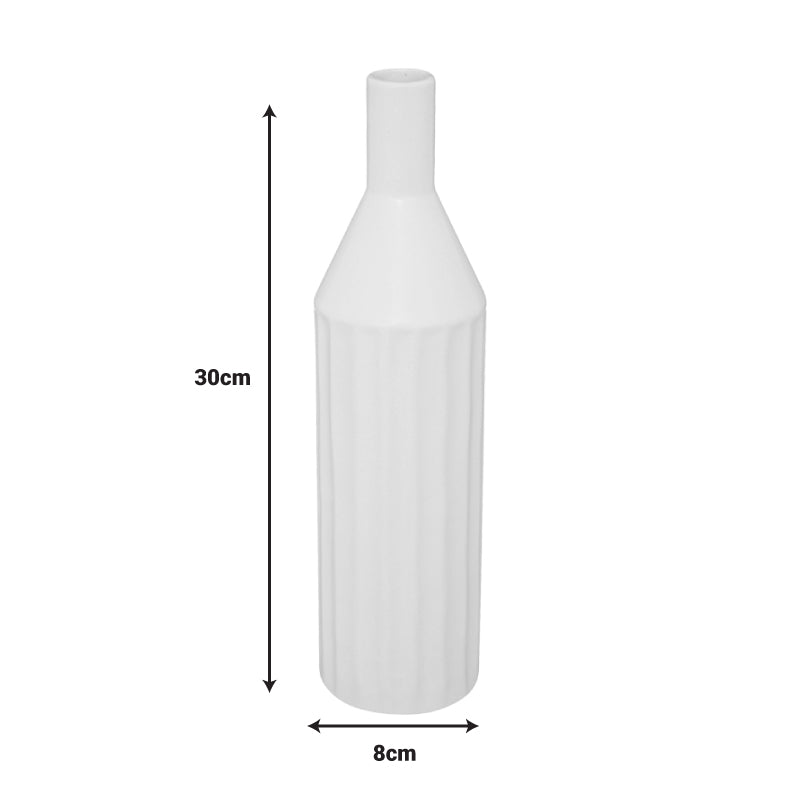 Ваза Drego керамика в бежов цвят d8x30см