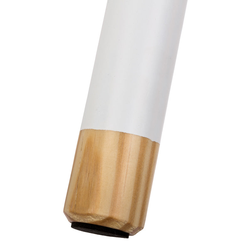 Детска табуретка Kevou мдф-борово дърво в бяло-натурален цвят D24x25.7см