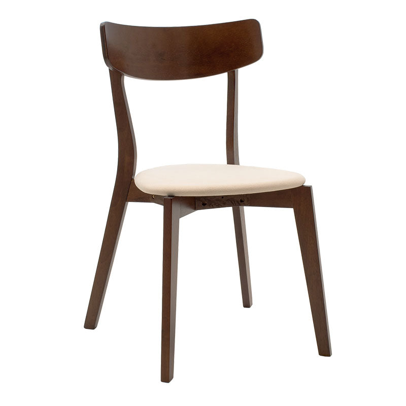 Трапезен комплект BENSON-TOTO 5бр. 120x75x75cm в цвят орех - бежов плат