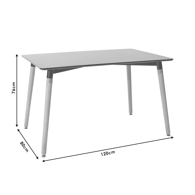 Трапезария Natali-Julita комплект 5бр черно-естествено 120x80x76см