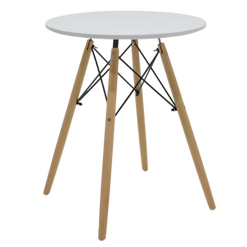 Комплект трапезна маса Julita от 3 части MDF  в бял цвят D60x73см