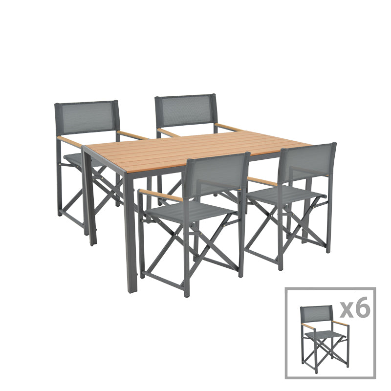 Градински комплект MABU-NARES  алуминий от 7части с размери 140x80x72,5см