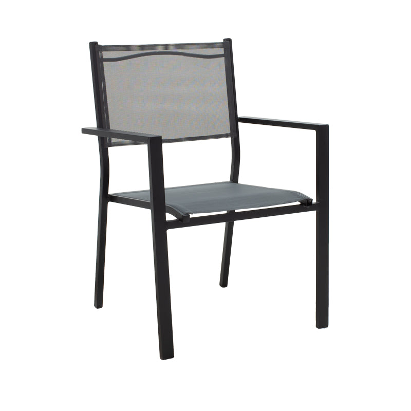 Трапезен  комплект Moly - Kliton от 5части антрацит с маса  80x80x74см