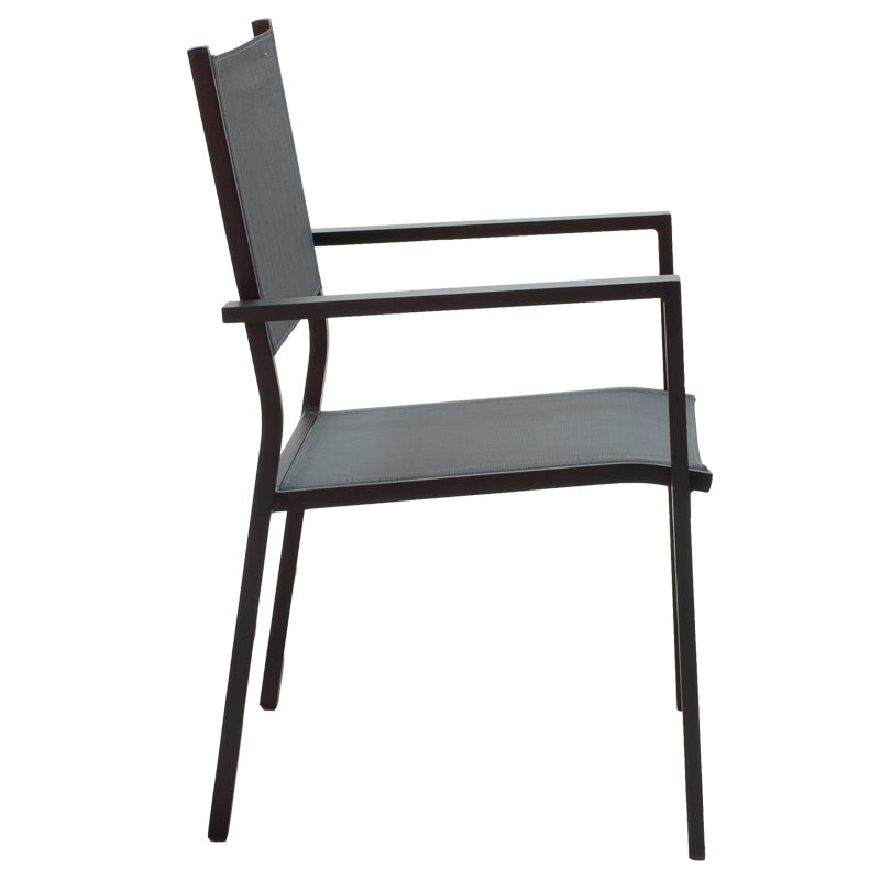 Трапезен  комплект Moly - Kliton от 5части антрацит с маса  80x80x74см