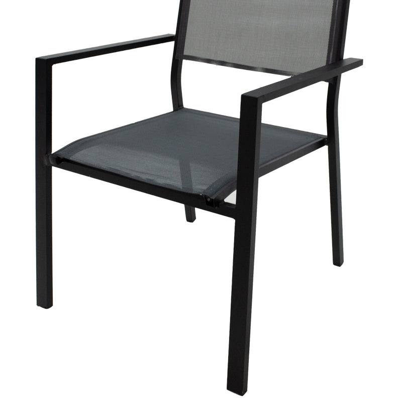 Kомплект Moly – Kliton  от 3части с маса 80/80/74см антрацит и черен алуминий-текстил в нюанс антрацит