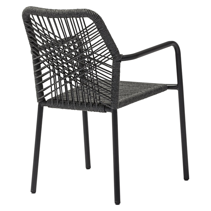 Комплект  Kliton-Kherson  от 3части с маса 80x80x74см и столове  алуминий в нюанс антрацит