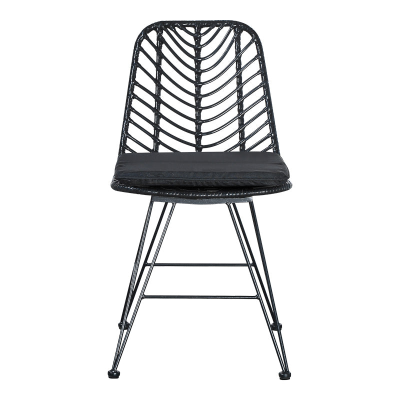 Комплект трапезна маса  и столове Кliton-Naoki от 3 антрацит алуминий и метал в черен нюанс с маса  80x80x74см