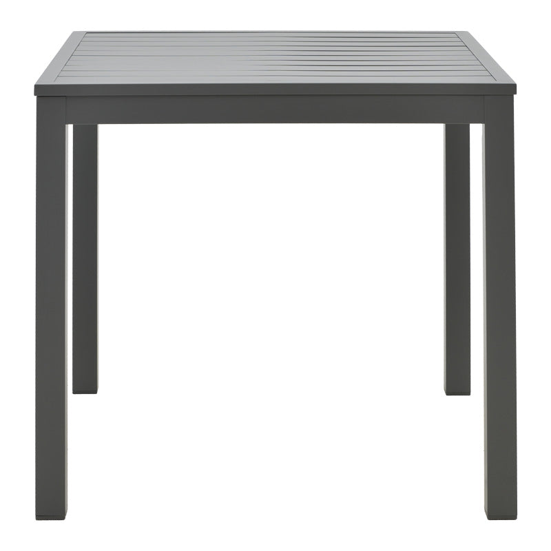 Комплект трапезна маса  и столове Кliton-Naoki от 3 антрацит алуминий и метал в черен нюанс с маса  80x80x74см