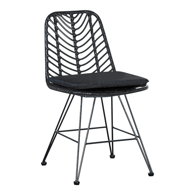 Комплект градински Kliton-Naoki от 5 антрацит алуминий и метал в черен нюанс с маса 80x80x74см