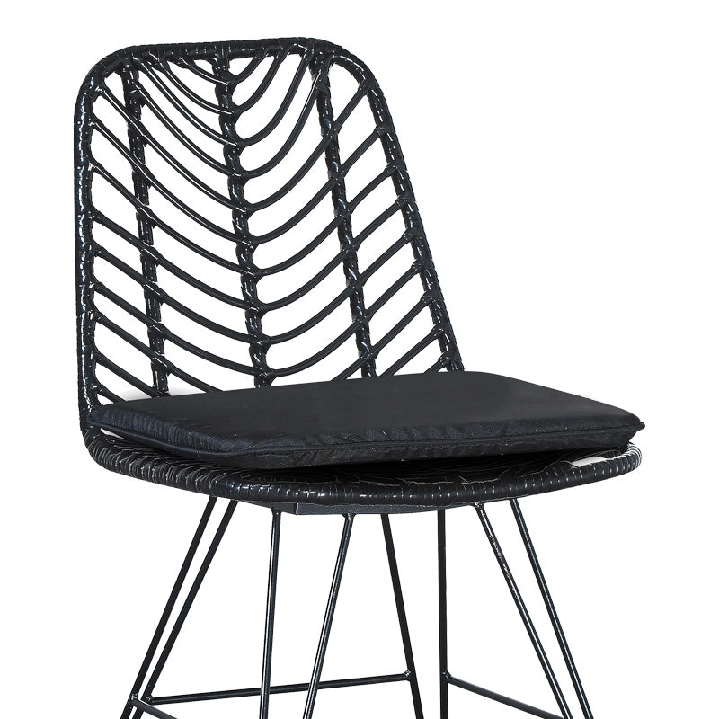 Комплект градински Kliton-Naoki от 5 антрацит алуминий и метал в черен нюанс с маса 80x80x74см