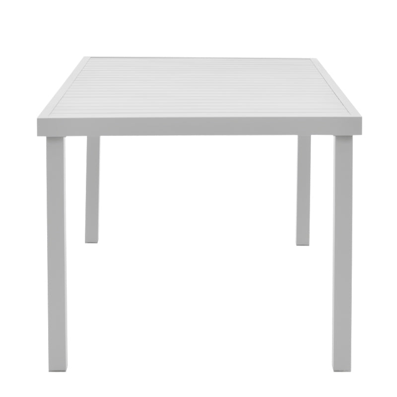 Градински комплект KLITON-PINO  от  5бр. алуминий в бял нюанс с маса 150x80x74см