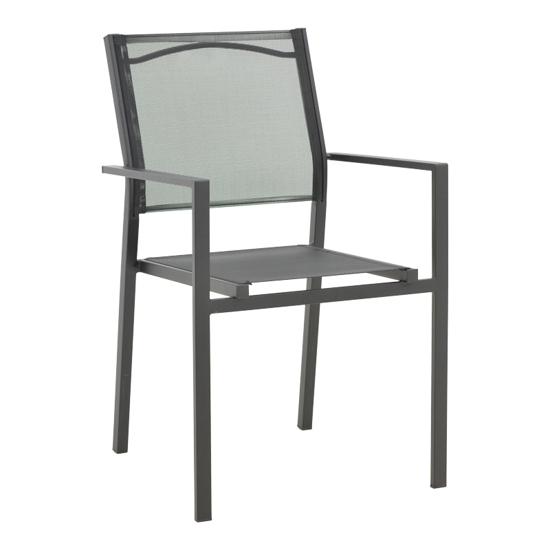 Трапезен  комплект VERGO от 3бр метал в черен нюанс D60x70cm